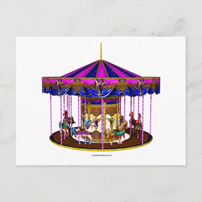 The Pink Carousel Postcard (Front)