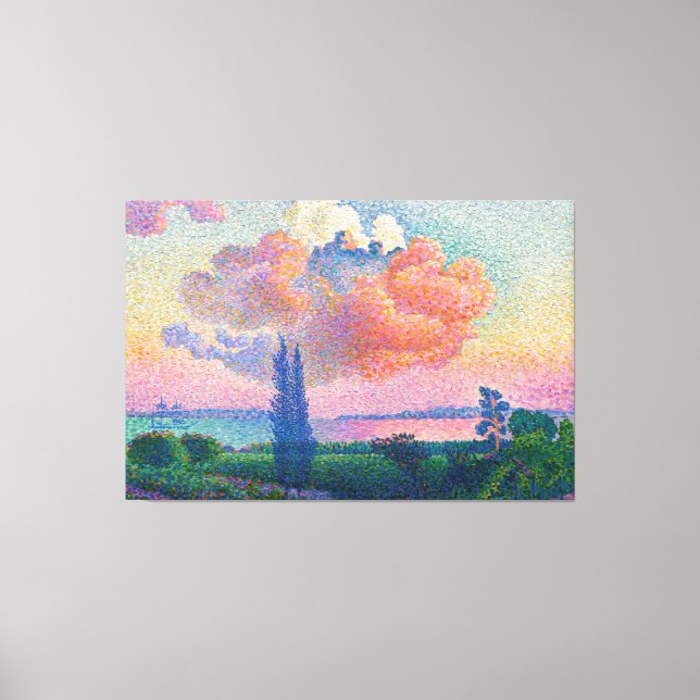 The Pink Cloud (1896) by Henri-Edmond Cross Canvas Print (Front)