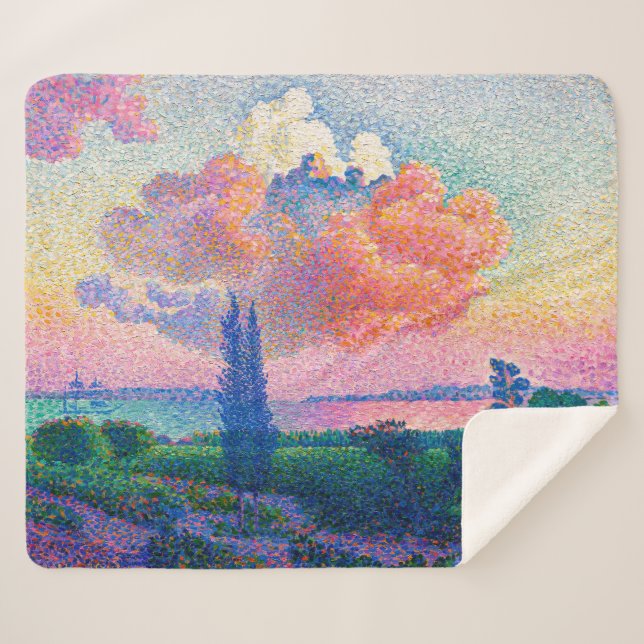 The Pink Cloud | Henri Edmond Cross | Sherpa Blanket (Front (Horizontal))