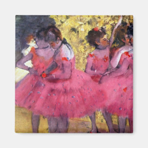 The Pink Dancers, Before the Ballet by Edgar Degas Magnet