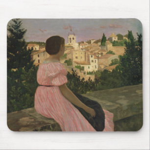The Pink Dress, or View of Castelnau-le-Lez Mouse Pad