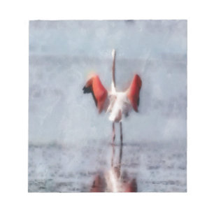 The Pink Flamingo in Watercolor Notepad