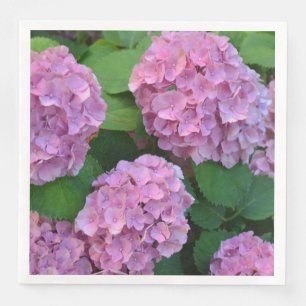 The pink Hortensia hydrangea Party   Napkin