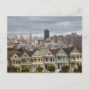 The Pink Ladies Victorian style houses in the Postcard