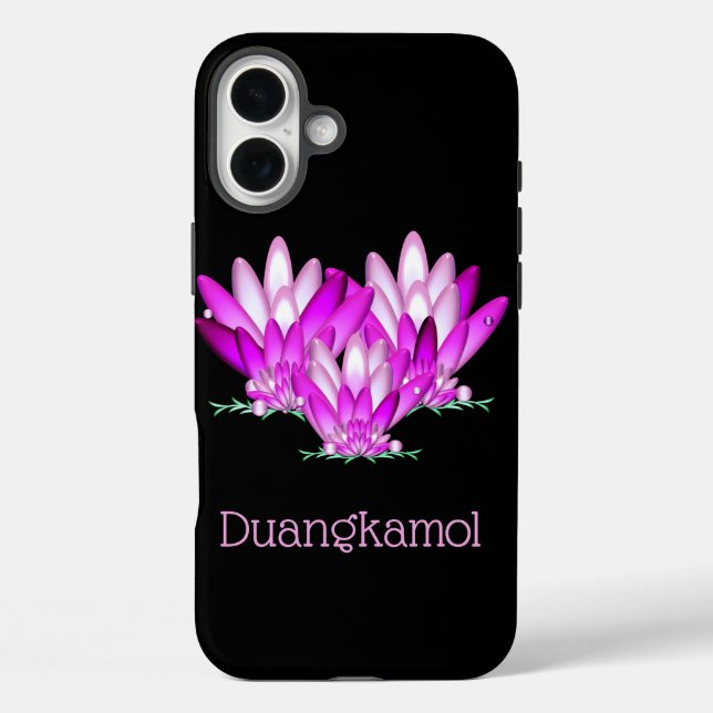 The pink lotus flower ,personalised Case-Mate iPhone case (Back)