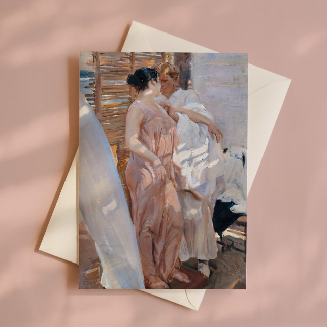 The Pink Robe, After the Bath | Joaquín Sorolla Card (Creator Uploaded)