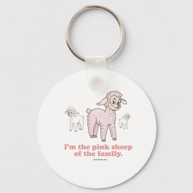 THE PINK SHEEP KEY RING (Front)