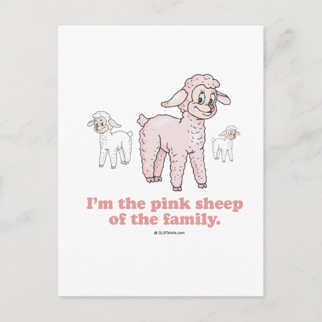 THE PINK SHEEP POSTCARD (Front)