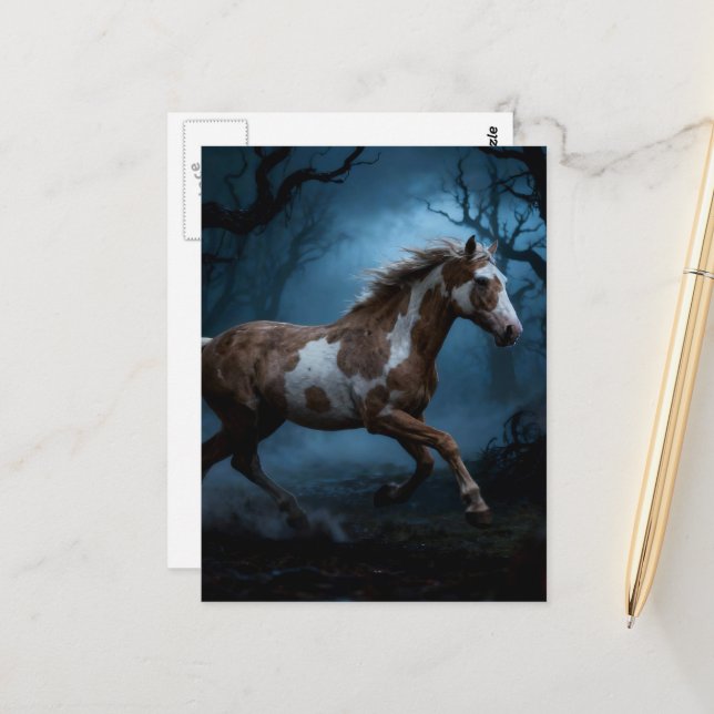 The Pinto Mustang in the Haunted Forest Postcard (Front/Back In Situ)