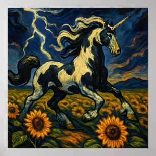The pinto unicorn in a storm poster
