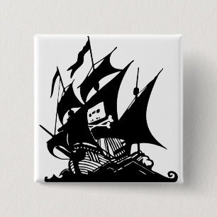 The Pirate Bay 15 Cm Square Badge