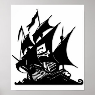 The Pirate Bay Logo Ship Poster