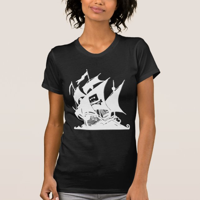 The Pirate Bay Logo Ship T-Shirt (Front)
