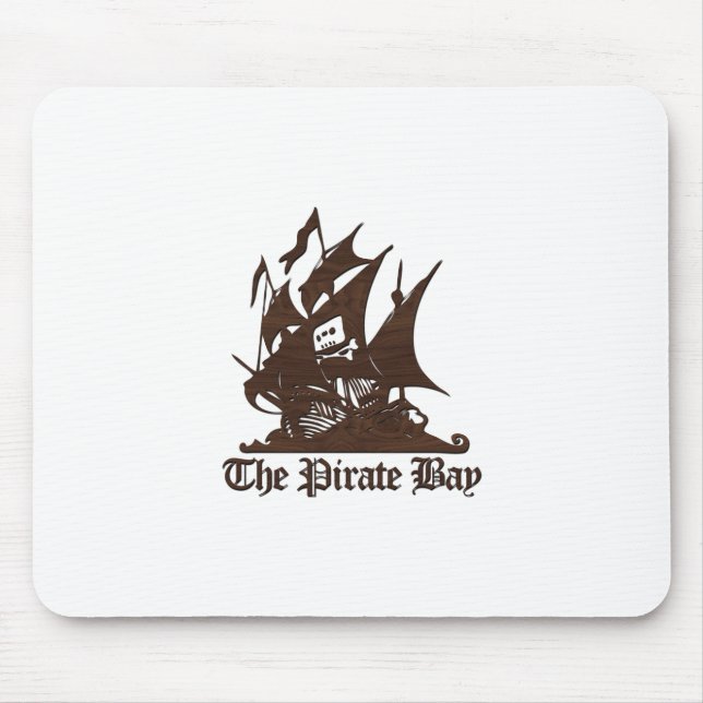 The Pirate Bay Wood Grain Logo Mouse Pad (Front)