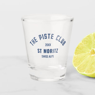 The Piste Club Navy Custom Winter Ski Shot Glass