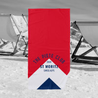 The Piste Club Red Navy Peak Custom Winter Ski