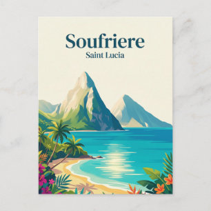 The Pitons Saint Lucia Postcard