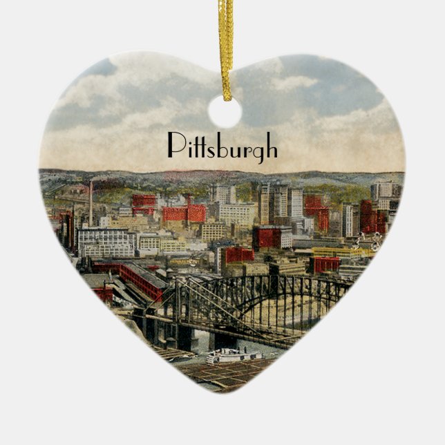 The Pittsburgh Point 1931 Ceramic Tree Decoration (Front)