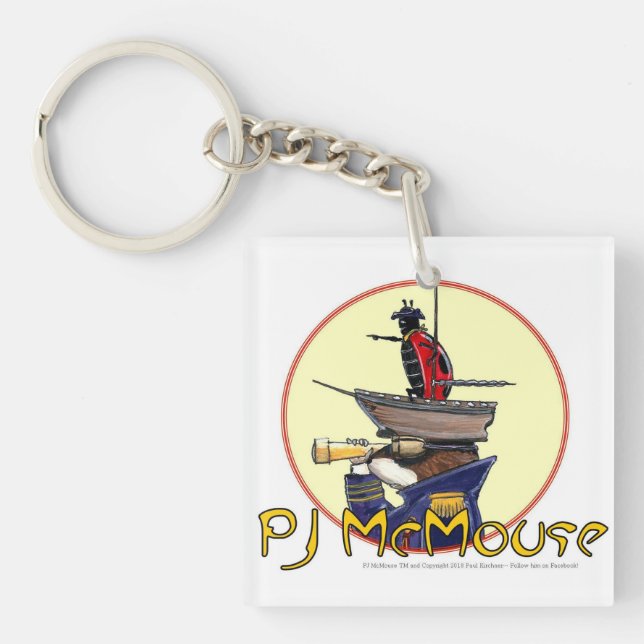 The PJ McMouse Keychain! Key Ring (Front)