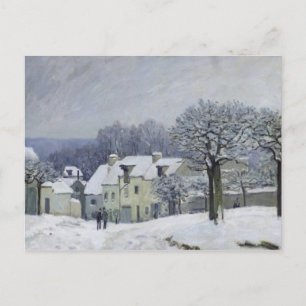 The Place du Chenil at Marly-le-Roi, Snow, 1876 Postcard