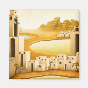 "The Place" - Middle East / Orient Desert Painting Magnet