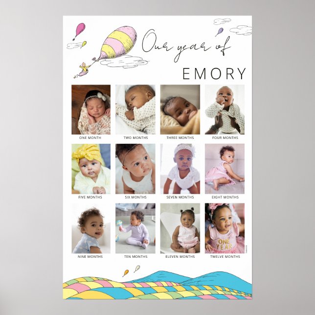 The Places You'll Go | Baby's 1st Year Collage Poster (Front)