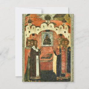 The Placing of the Robe of the Mother of God Icon Postcard