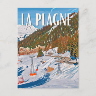 The Plagne Ski resort Postcard