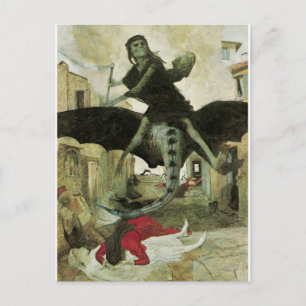 The Plague, Arnold Bocklin, 1898 Postcard