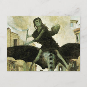 The Plague by Arnold Bocklin, Vintage Symbolism Postcard