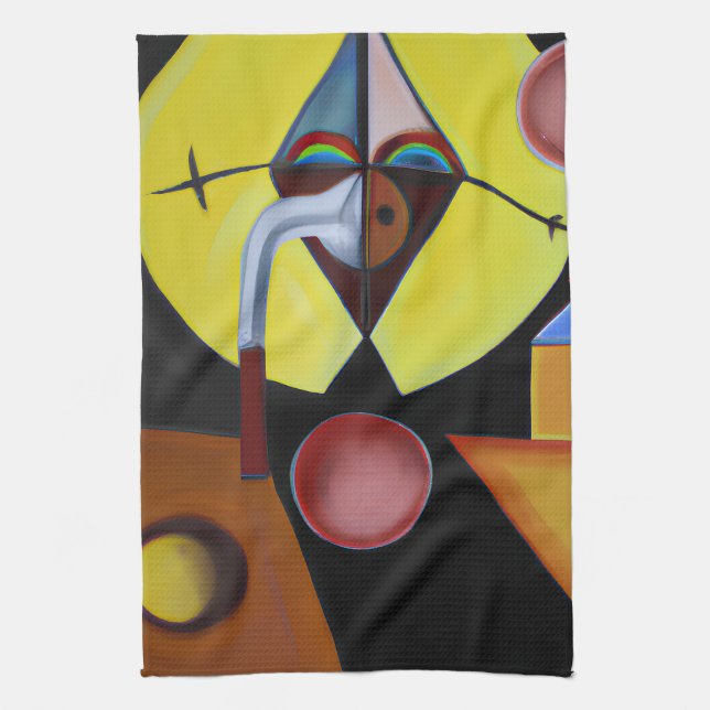 The Plague Doctor - Oil Painting Tea Towel (Vertical)