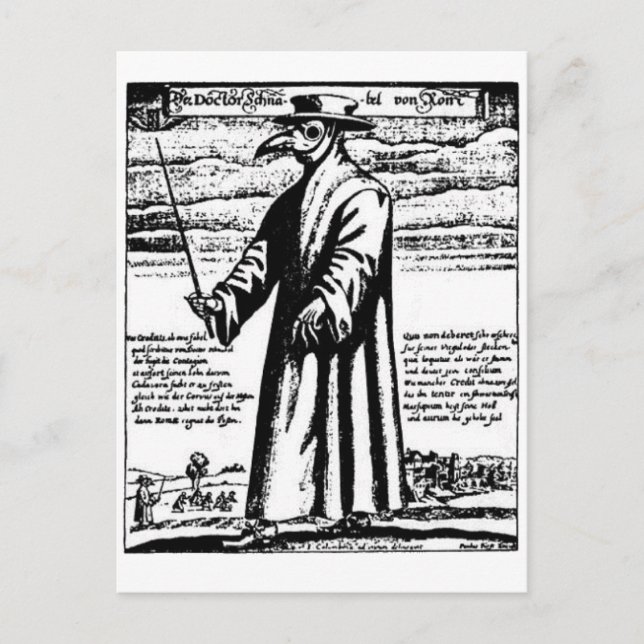 The Plague Doctor. Postcard (Front)