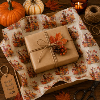 The Plaid Turkey Waltz Tissue Paper