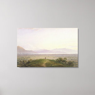 The Plains of Marathon, 1834 (graphite & w/c with Canvas Print