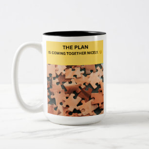 THE PLAN IS COMING TOGETHER NICELY. 😏 Two-Tone COFFEE MUG