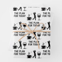 The Plane For Today Funny Golf Wine Coffee Golfer