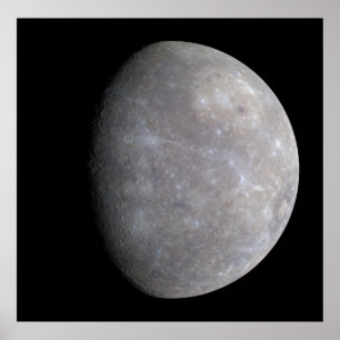 The Planet Mercury taken by the probe Messenger Poster