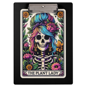 The Plant Lady Tarot   Gothic Botanical Skeleton Clipboard