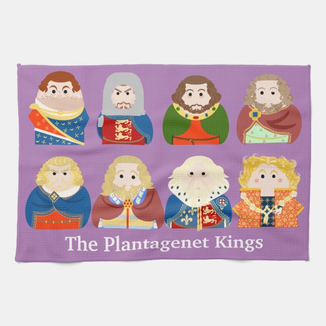 The Plantagenet Kings  Tea Towel (Horizontal)