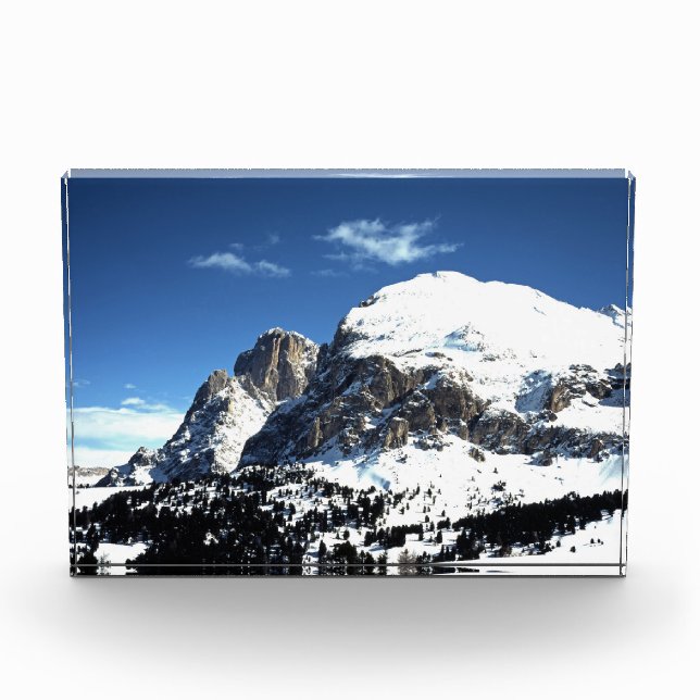 The Plattkofel and Langkofel Italy Holiday Card Po Photo Block (Front)