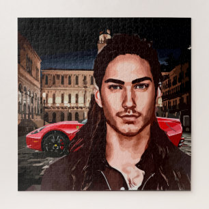 The Player Handsome guy Original abstract art Jigsaw Puzzle
