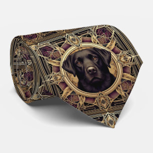The Playful Dog Lover   Black Labrador Dog Daddy Tie