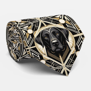 The Playful Dog Lover   Black Labrador Dog Daddy Tie