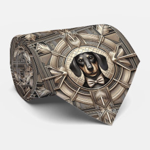 The Playful Dog Lover   Dachshund Dog Daddy Tie