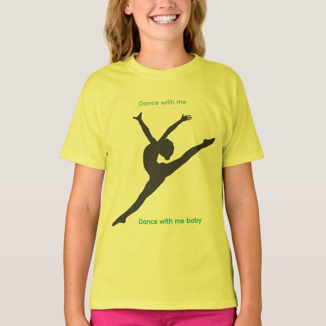 The Playground T-Shirt with dancer in chartreuse (Front)