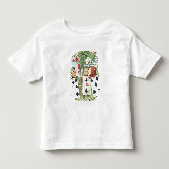 The Playing Cards Painting the Rose Bush Toddler T-Shirt (Front)