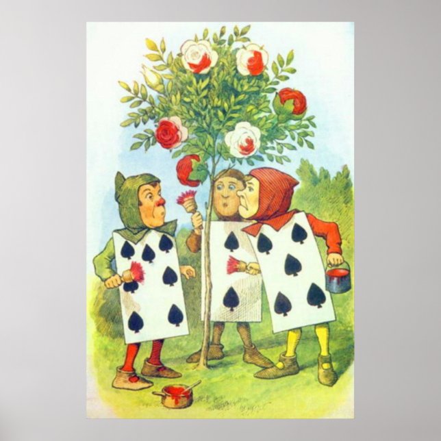 The Playing Cards Painting the Roses Full Colour Poster (Front)