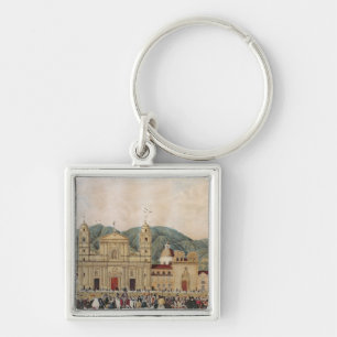 The Plaza de Bolivar, Bogota, 1837 Key Ring