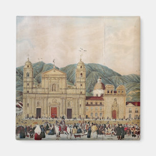 The Plaza de Bolivar, Bogota, 1837 Magnet