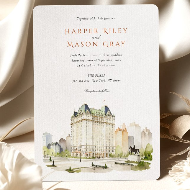 THE PLAZA New York Wedding Invitation (Creator Uploaded)
